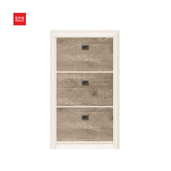 Тумба для обуви Koen BUT3D (ясень снежный/сосна натуральная)