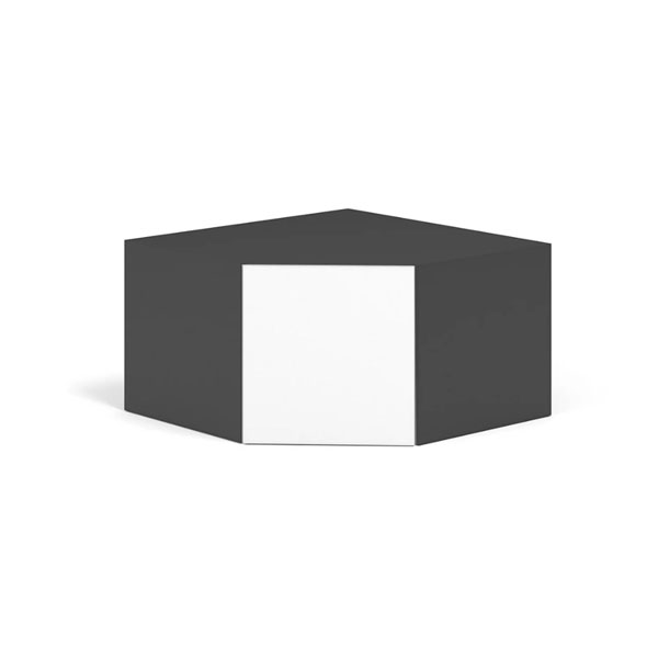 Антресоль угловая Чикаго (антрацит/белый)