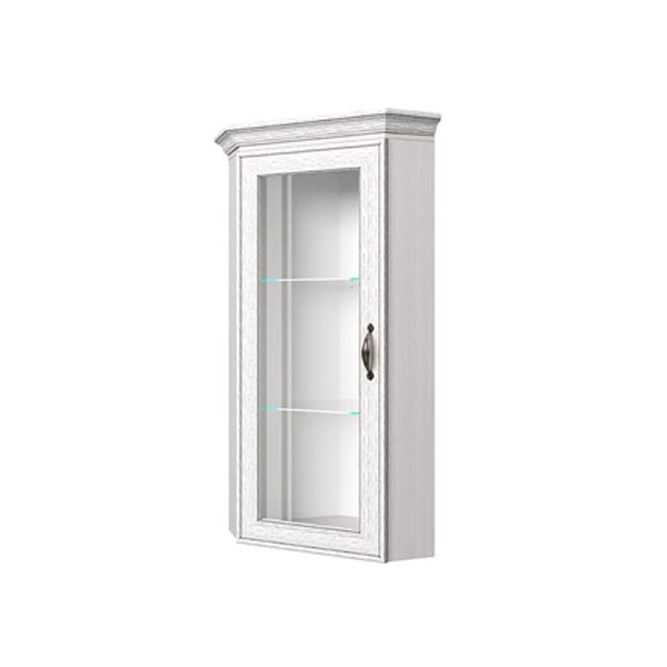 Шкаф с витриной Tiffany 1VU (вудлайн кремовый)