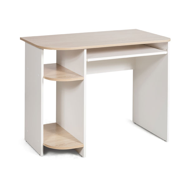 Стол компьютерный Компакт КМ-8 (белый/дуб сонома)