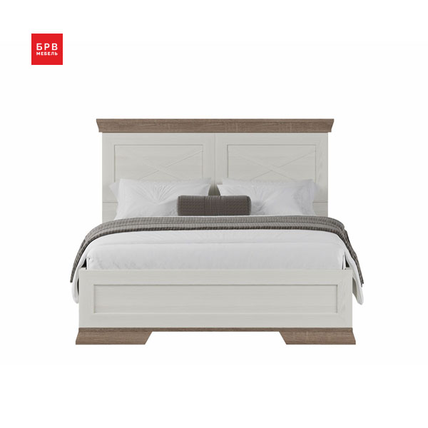Кровать Marselle LOZ120*200 М (ясень снежный/дуб сонома темный)