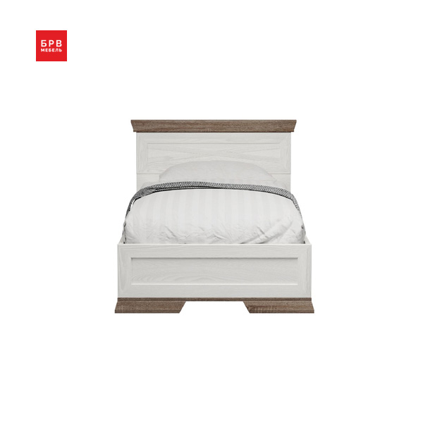 Кровать Marselle LOZ90*200 М (ясень снежный/дуб сонома темный)