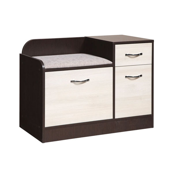 Скамья Порто МК 501.09.7 левый (grey, венге/ясень шимо светлый)