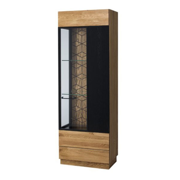 Витрина Mosaic 11 (дуб медовый/черный)