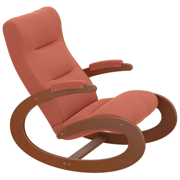 Кресло-качалка Экси (Runa Coral/Орех антик)