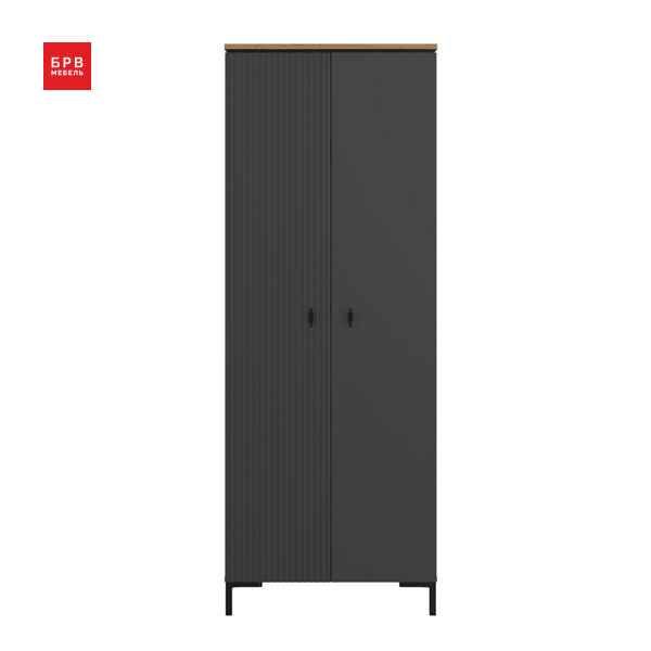 Шкаф San Gimignano SZF2D (антрацитовый/дуб нокс/готика)