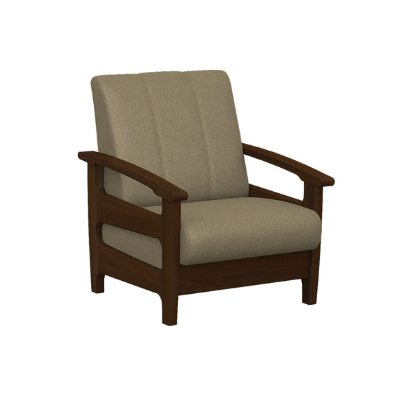 Кресло отдыха Омега (Bravo light brown/лак орех)