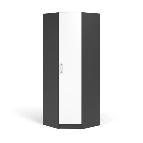 Шкаф угловой Чикаго (антрацит/белый)