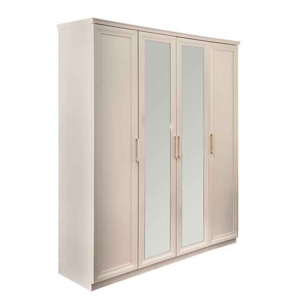 Шкаф 4-х ств Мокко Люкс (бежевый матовый)