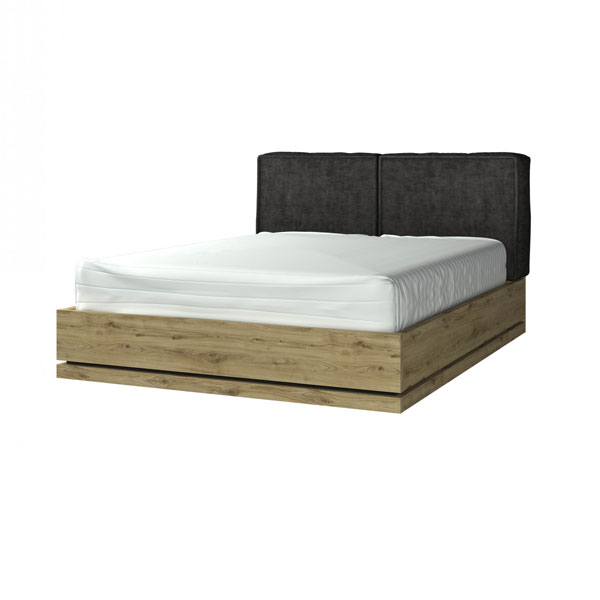 Кровать с подъемником Street 160М (дуб наварра/черный)