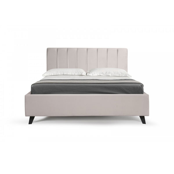 Кровать Оливия 160*200 (микровелюр бежевый)