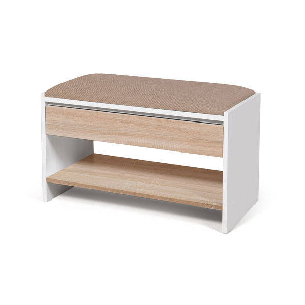 Скамья ВА-012.10 L (beige, белый/дуб сонома)