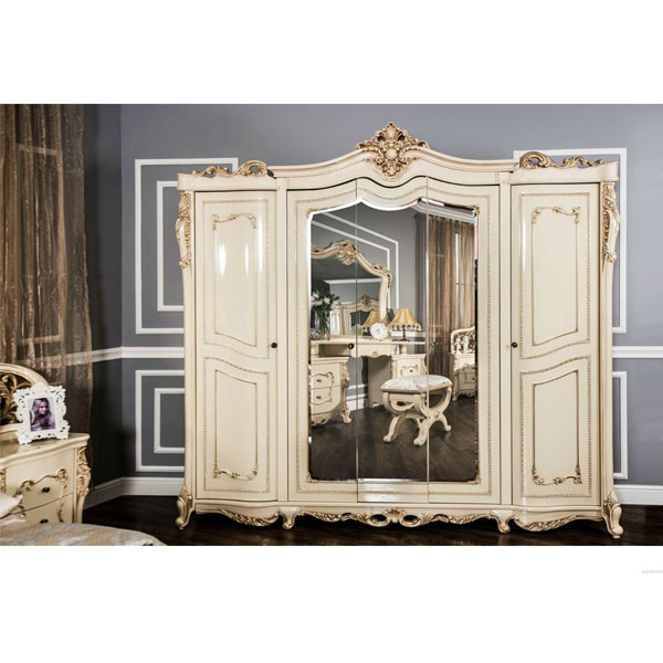 Шкаф 5-ти ств Джоконда Люкс (крем глянец)