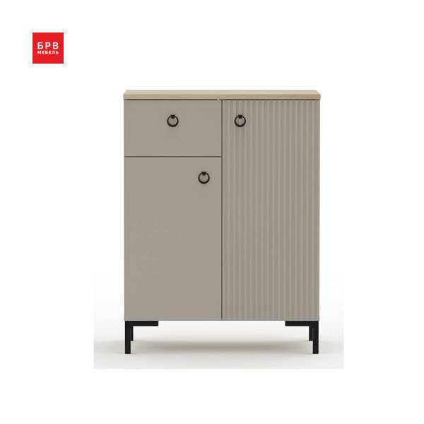 Тумба Domenica KOM2D1S (Дуб Сильверджек ореховый/Глиняный Cерый)